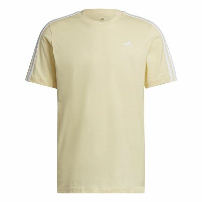 T-shirt Adidas Essentials 3 Bandas Gul (Storlek: XS)
