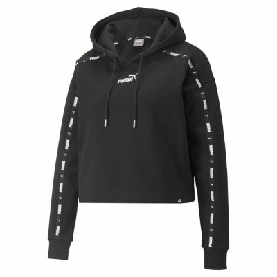 Tröja med huva Dam Puma Power Tape Cropped W (Storlek: XS)