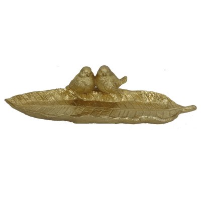 Bricka DKD Home Decor Gyllene Harts (38,5 x 11 x 8,3 cm)