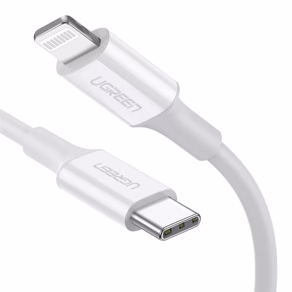 USB typ-C till Lightningkabel MFI 2m Vit