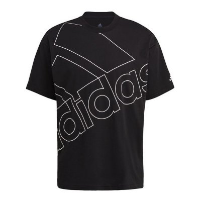 T-shirt med kortärm Herr Adidas Giant Logo Svart (Storlek: M)