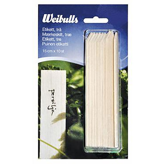 Naturfärgade träetiketter, 10-pack