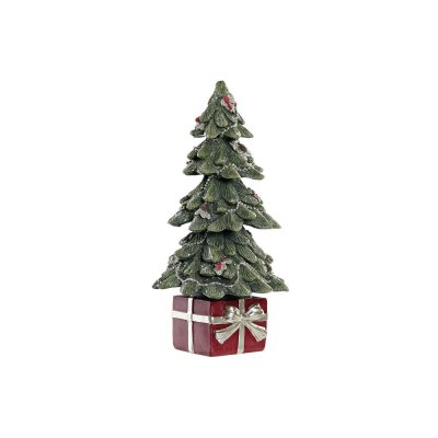 Prydnadsfigur DKD Home Decor Julgran Harts Träd (9 x 9 x 18.5 cm)