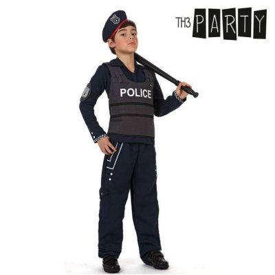 Maskeraddräkt för barn Polis (Storlek: 5-6 år)