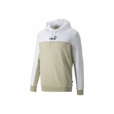Tröja med huva Herr Puma Essentials+ Block M Beige (Storlek: XL)