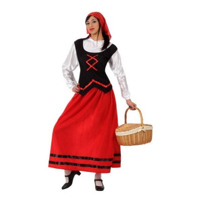 Maskeraddräkt vuxna Röd Kvinnlig herde 4 pcs (Storlek: S)