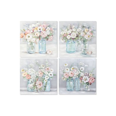 Tavla DKD Home Decor Vas (80 x 3 x 80 cm) (4 antal)
