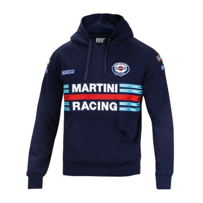 Tröja med huva Sparco Martini Racing Storlek M Marinblå