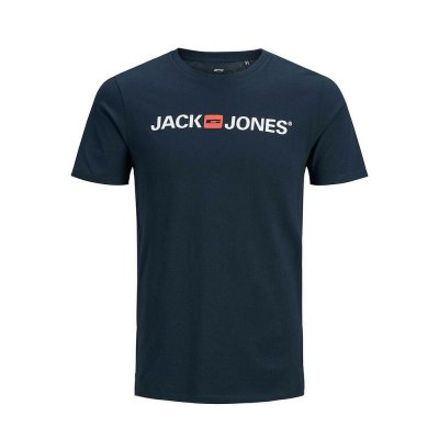T-shirt med kortärm Herr JJECORP LOGO TEE SS O-NECK NOSS Jack & Jones 12137126 Marinblå (Storlek: XL)