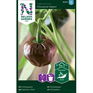 Fröer Nelson Garden Chilipeppar Chiluacle Negro