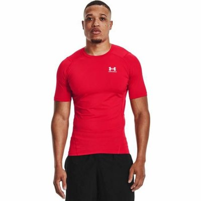 Sporttröja med ärmar Under Armour Röd (L)