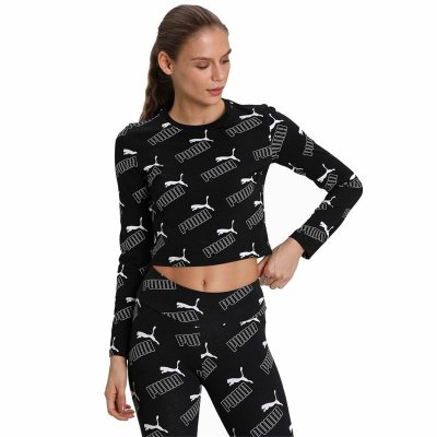 T-shirt med kortärm Dam Puma Amplified AOP LS Fitted Svart (Storlek: M)