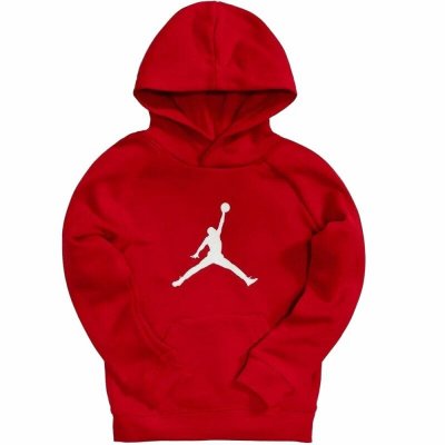 Tröja med huva Unisex Nike Jordan Jumpman Röd (Storlek: 6-7 år)
