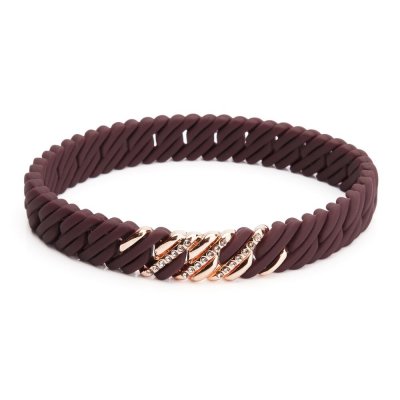 Damarmband TheRubz 15-100-361 Purpur Rostfritt stål Silikon Roséguld (One size)