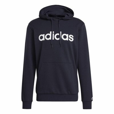 Tröja med huva Herr Adidas Essentials French Terry Marinblå (Storlek: S)