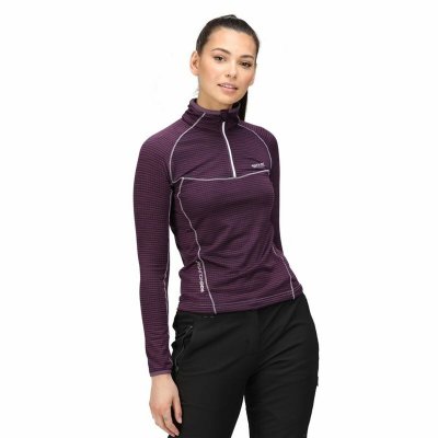 Långärmad t-shirt Dam Regatta Yonder Half-Zip Violett (Storlek: 16)