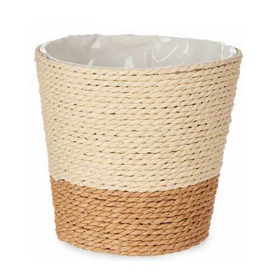 Kruka Naturell Brun Snöre Plast (12,5 x 12 x 12,5 cm)