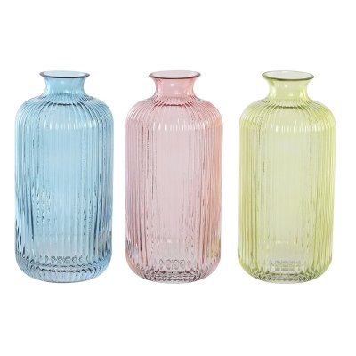 Vas DKD Home Decor Glas Modern (9 x 9 x 21 cm) (3 antal)