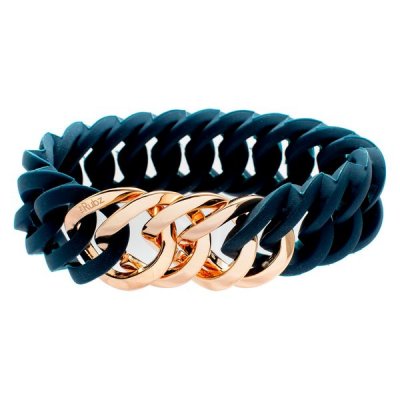 Armband TheRubz 100187 Blå Rosa Silikon Rostfritt stål Stål/Silikon