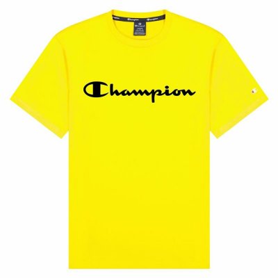 T-shirt med kortärm Champion Crewneck M Gul (Storlek: L)