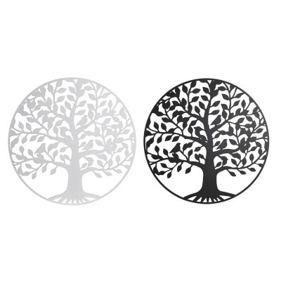 Väggdekoration DKD Home Decor Träd Metall Traditionell (99 x 1 x 99 cm) (2 antal)