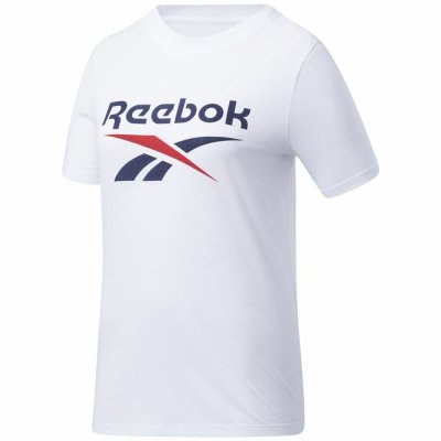 T-shirt med kortärm Dam Reebok Identity Logo Vit (Storlek: S)