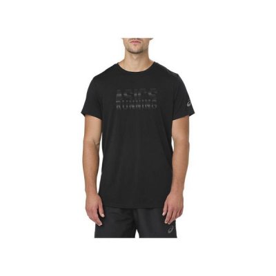 T-shirt med kortärm Herr Asics GRAPHIC SS TOP Svart (USA) (Storlek: S)