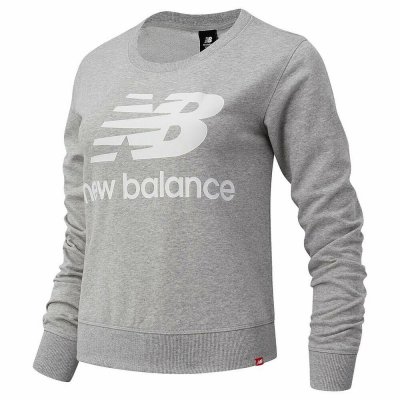 Tröja utan huva Dam New Balance WT91585 Grå (Storlek: S)