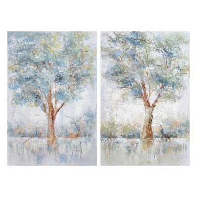Tavla DKD Home Decor Träd (60 x 3 x 90 cm) (2 antal)