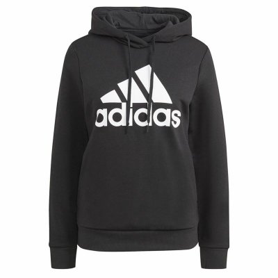 Tröja med huva Dam Adidas Loungewear Essentials Logo Svart (Storlek: XL)