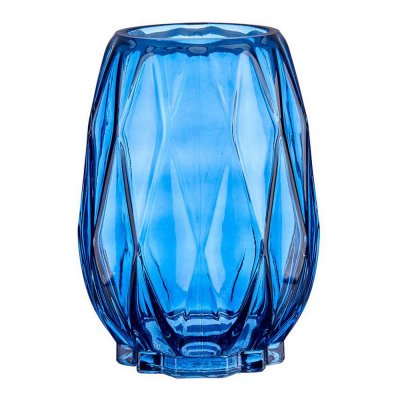 Vas Gravyr Romb Glas Blå (13,5 x 19 x 13,5 cm)