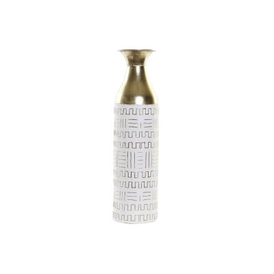 Vas DKD Home Decor Vit Metall Orientalisk (14.5 x 14.5 x 55.5 cm)