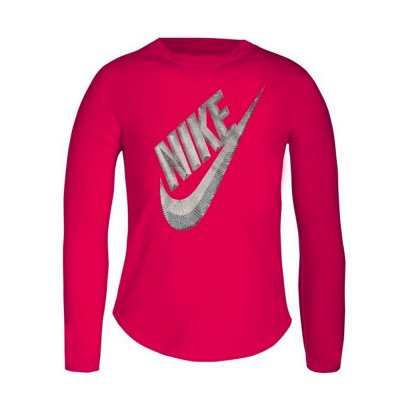 Långärmad t-shirt, Barn Nike C489S-A4Y Rosa (Storlek: 4-5 år)