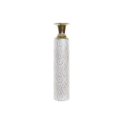 Vas DKD Home Decor Gyllene Metall Vit Orientalisk (15,5 x 15,5 x 73,5 cm)
