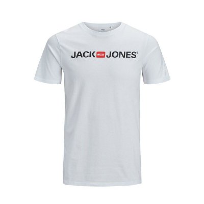T-shirt med kortärm Herr JJECORP LOGO TEE SS O-NECK NOSS Jack & Jones 12137126 Vit (Storlek: S)