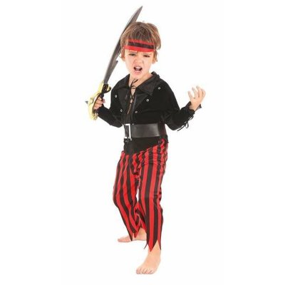 Maskeraddräkt för barn Röd Pirat (Storlek: 3-6 år)