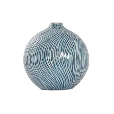 Vas DKD Home Decor Keramik Blå (20 x 20 x 20 cm) (1 antal)