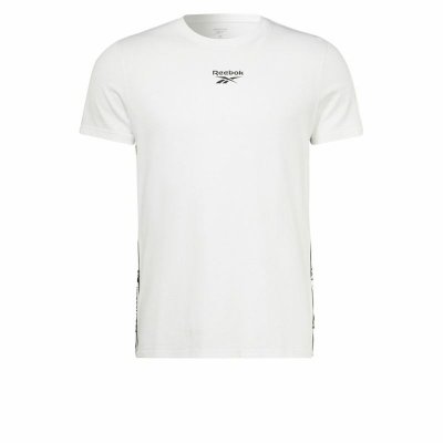 T-shirt med kortärm Herr Reebok Tape Vit (Storlek: L)