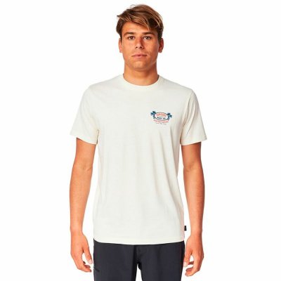 T-shirt med kortärm Herr Rip Curl FB Tee Vit (Storlek: M)