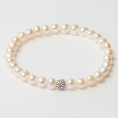Damarmband Lancaster JLA-BR-SB-1-WH Silvrig Vit Sterlingsilver 16 mm