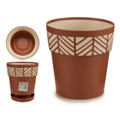 Kruka Orfeo Brun Plast (19 x 19 x 19 cm)