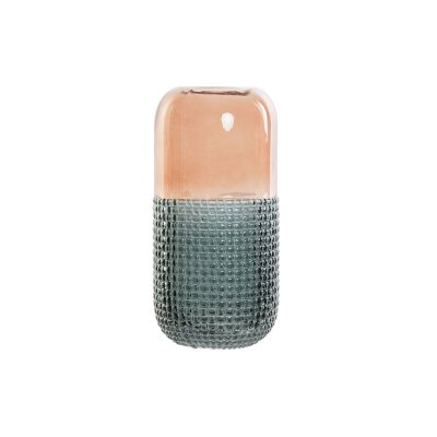 Vas DKD Home Decor Glas Orange Grön Modern (12.5 x 12.5 x 25 cm)