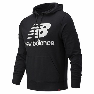 Tröja med huva Herr New Balance Essentials Stacked Logo M (Storlek: M)