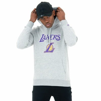 Tröja med huva Barn New Era LA Lakers Grå (Storlek: XL)