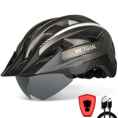 Cykelhjälm för vuxna 54-58 cm Unisex LED Ljus (Renoverade A)
