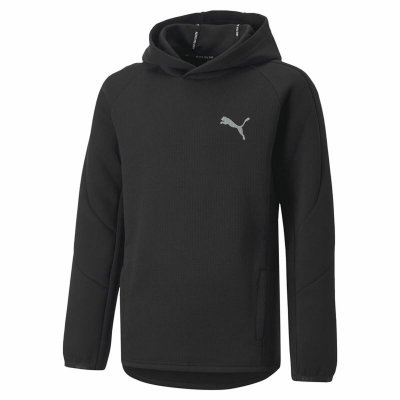 Tröja med huva Barn Puma Evostripe Youth Svart (Storlek: 11-12 år)