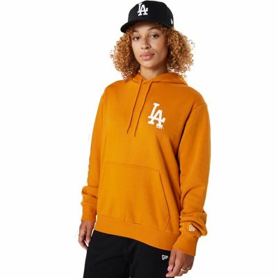 Tröja utan huva Herr New Era MLB LA Dodgers Orange (Storlek: S)