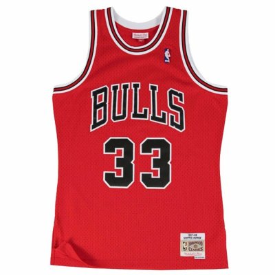 Baskettröja Mitchell & Ness Chicago Bull Scotie Pippen Karmosinröd (Storlek: M)