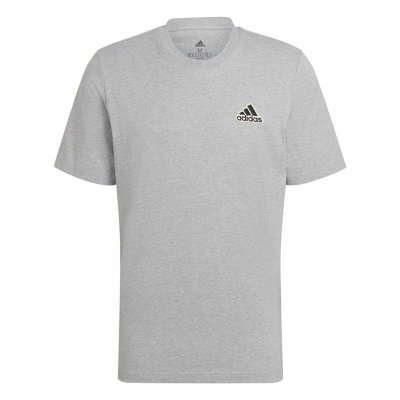 T-shirt med kortärm Herr Adidas Essentials Feelcomfy Grå (Storlek: L)