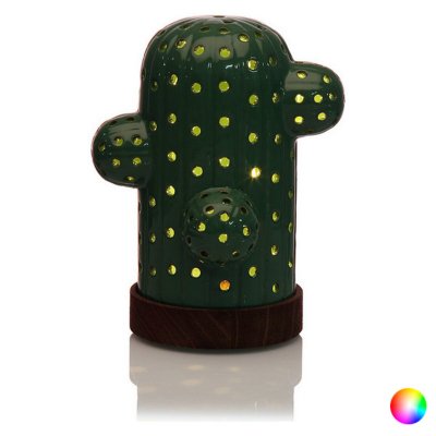 LED-lampa Kaktus Keramik (12,2 x 16,7 x 14,6 cm) (Färg: Grön)